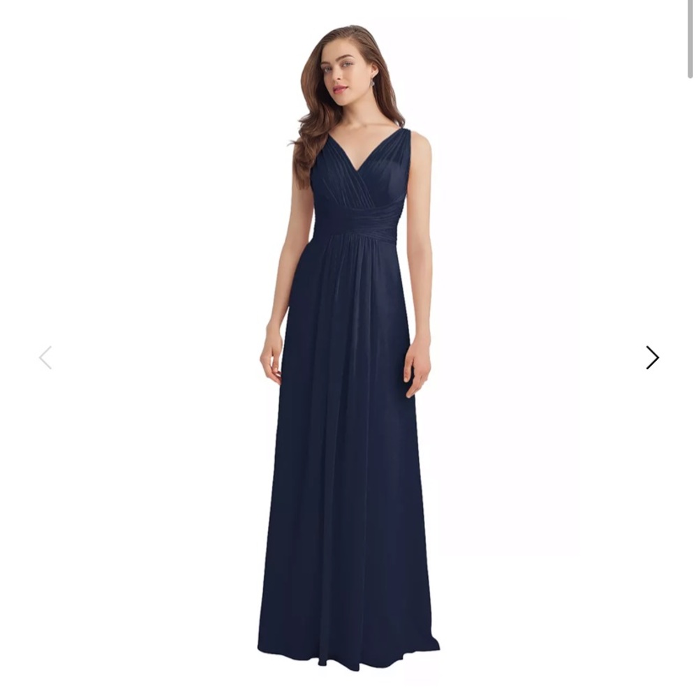 NAVY Bill Levkoff Bridesmaid Dress - style 1115